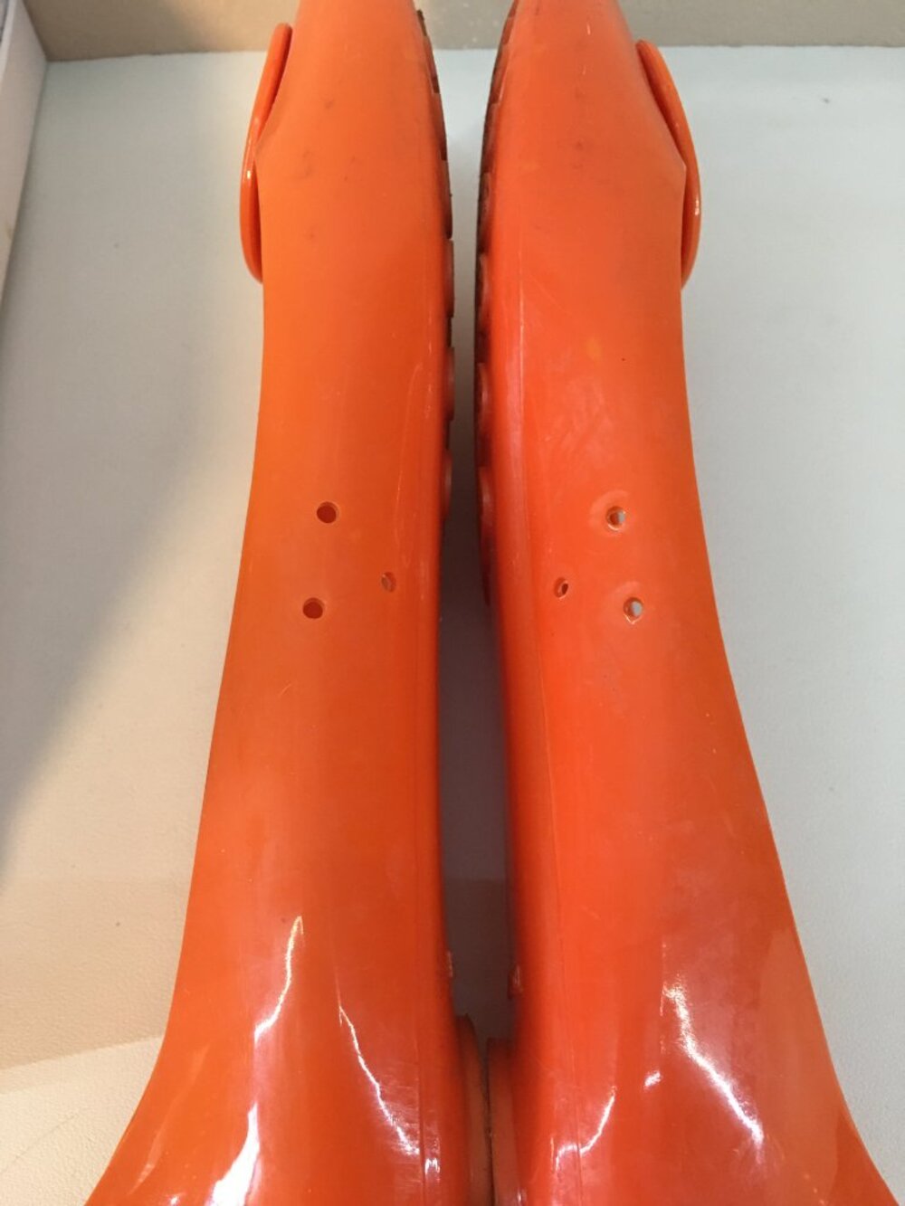 Tory Burch ⊹ Bright Orange Jelly "Reva" Flats - retired jelly style! - Picture 9 of 16